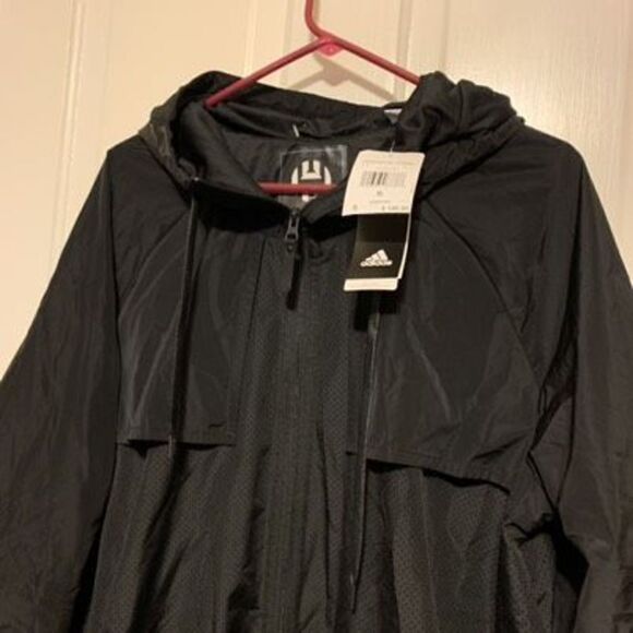 Adidas James Hardin SP Size Small Black Basketball Parka *New* - Picture 2 of 7